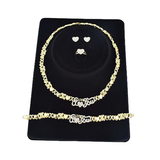 I Love You Teddy Necklace Set