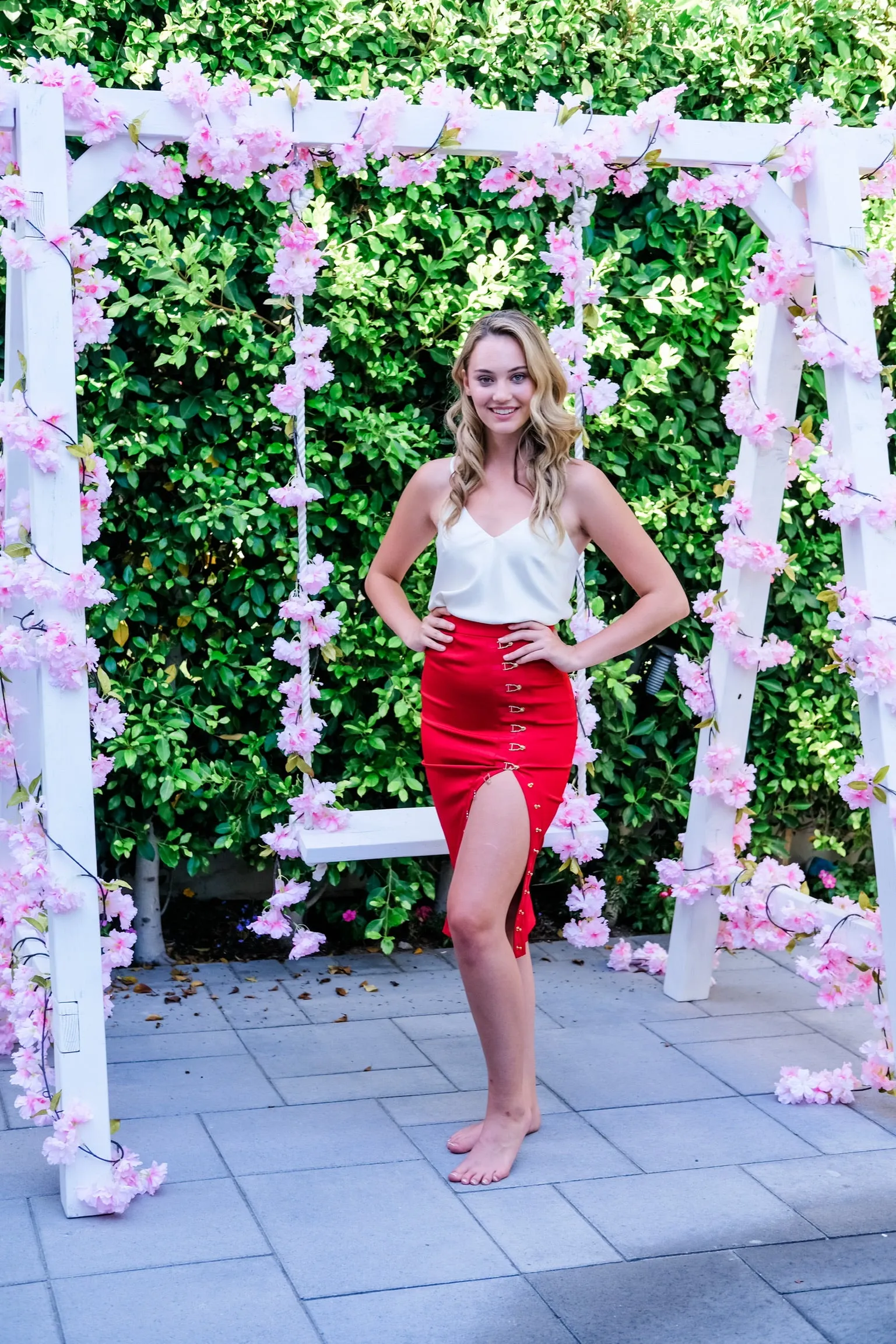 Ivy Bodycon Skirt - Red