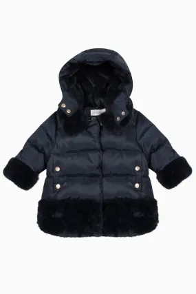 Jean Bourget Marine Blue Baby Girls Coat