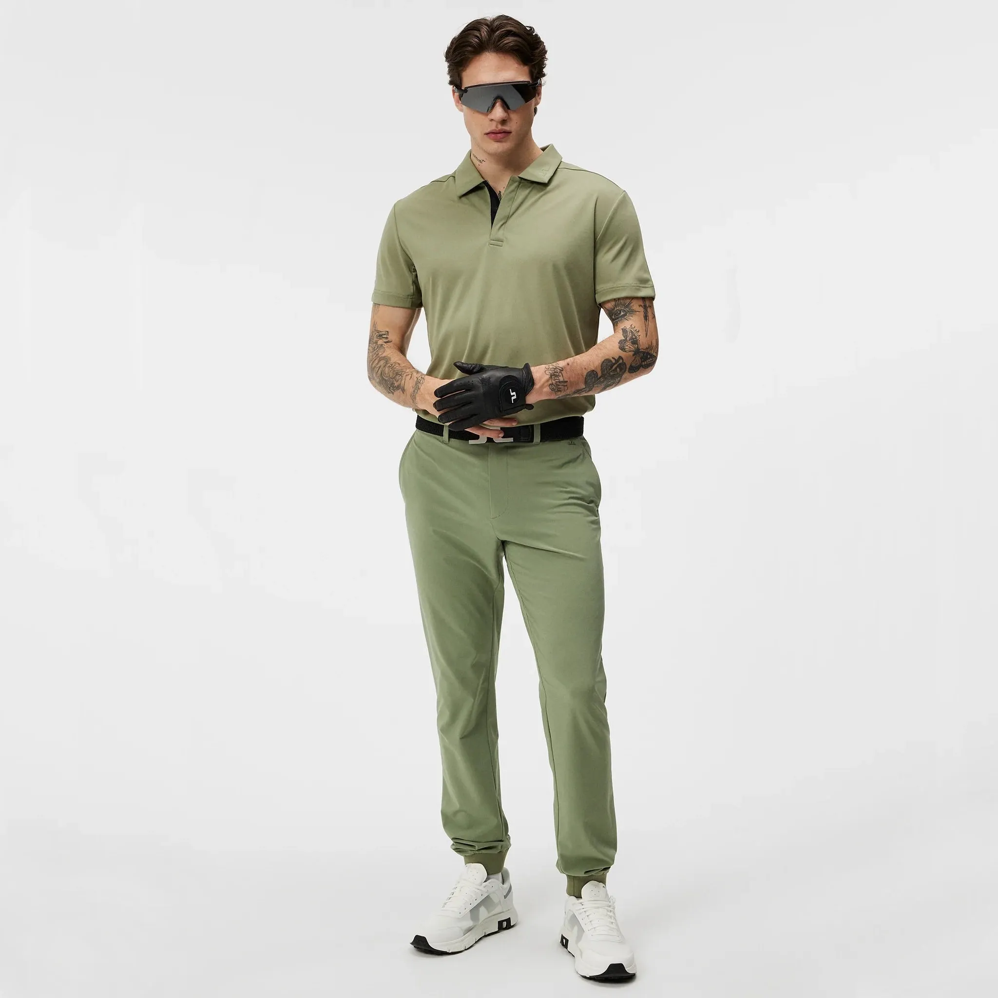 J.Lindeberg Dario Regular Fit Golf Shirt - Oil Green