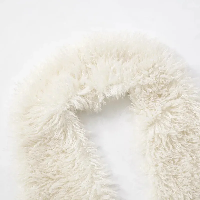 Lantana Fluffy Luxury Faux Fur Halter Vests (Outerwear)