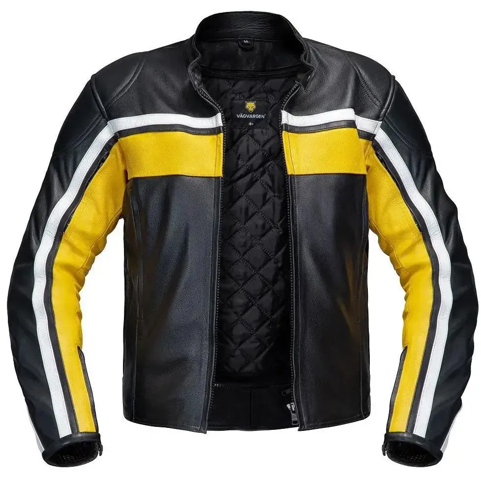 Legacy Yellow Motorcycle Racing Leather Jacket