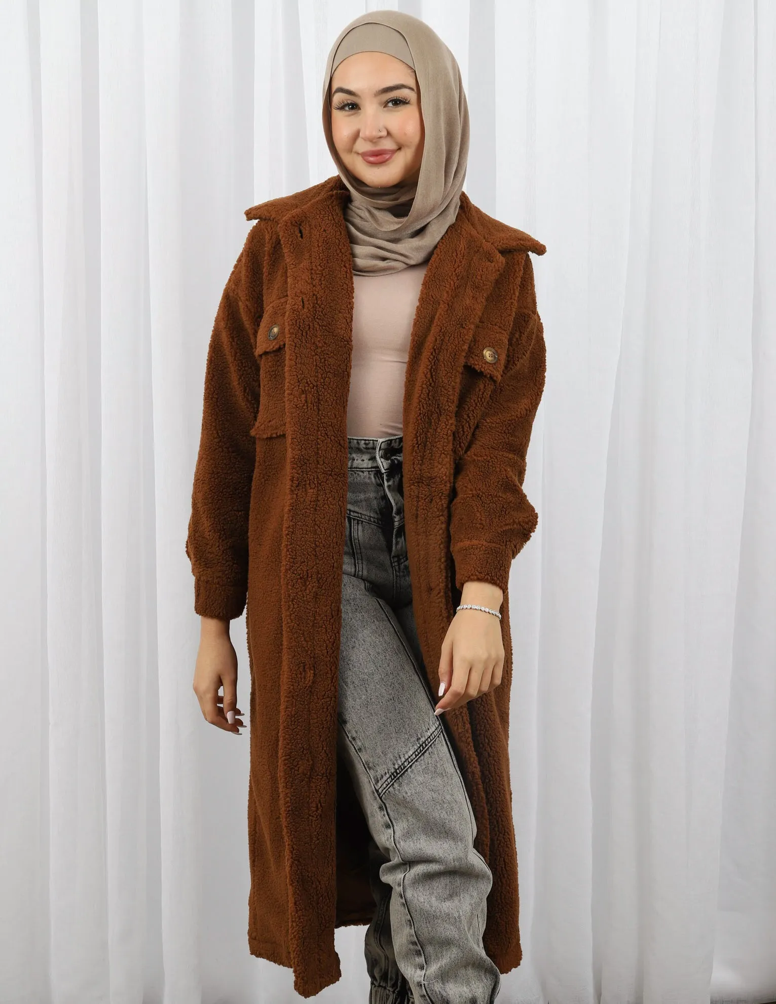 Long Line Teddy Coat