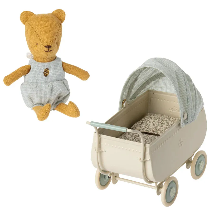 Maileg Pram and Teddy Baby Bundle