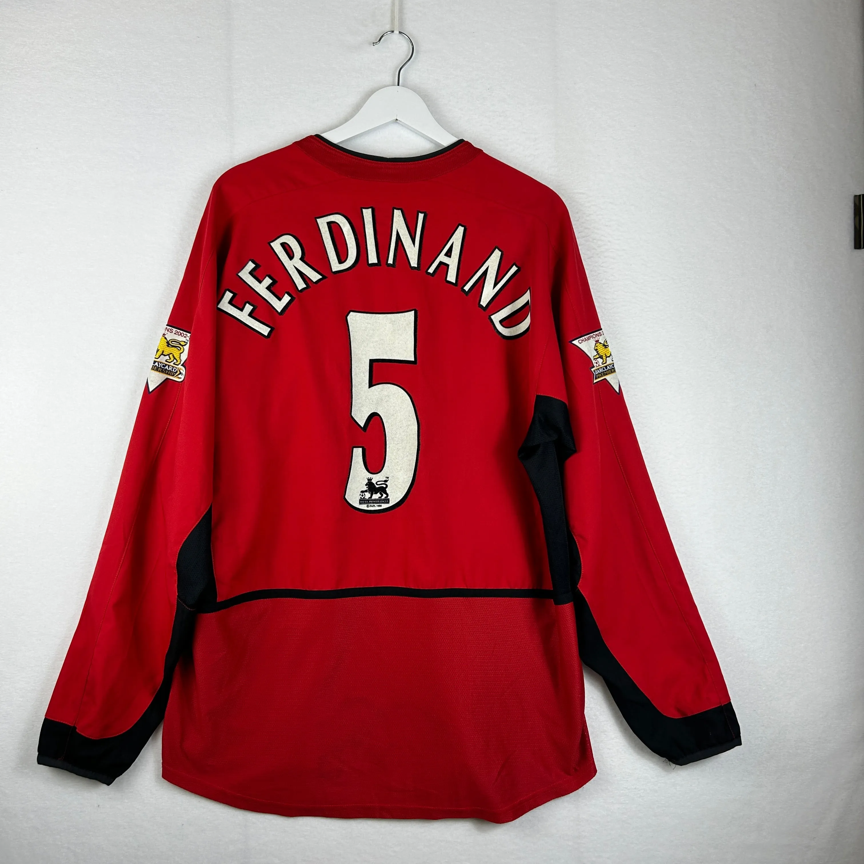 Manchester United 2003/2004 Home Player Issue Shirt - Long Sleeve - Ferdinand 5