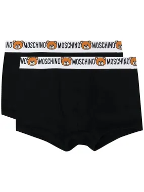 Moschino Black 2 Pack Teddy Logo Boxers