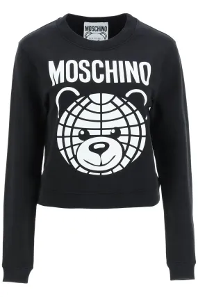 Moschino cropped sweatshirt with teddy print