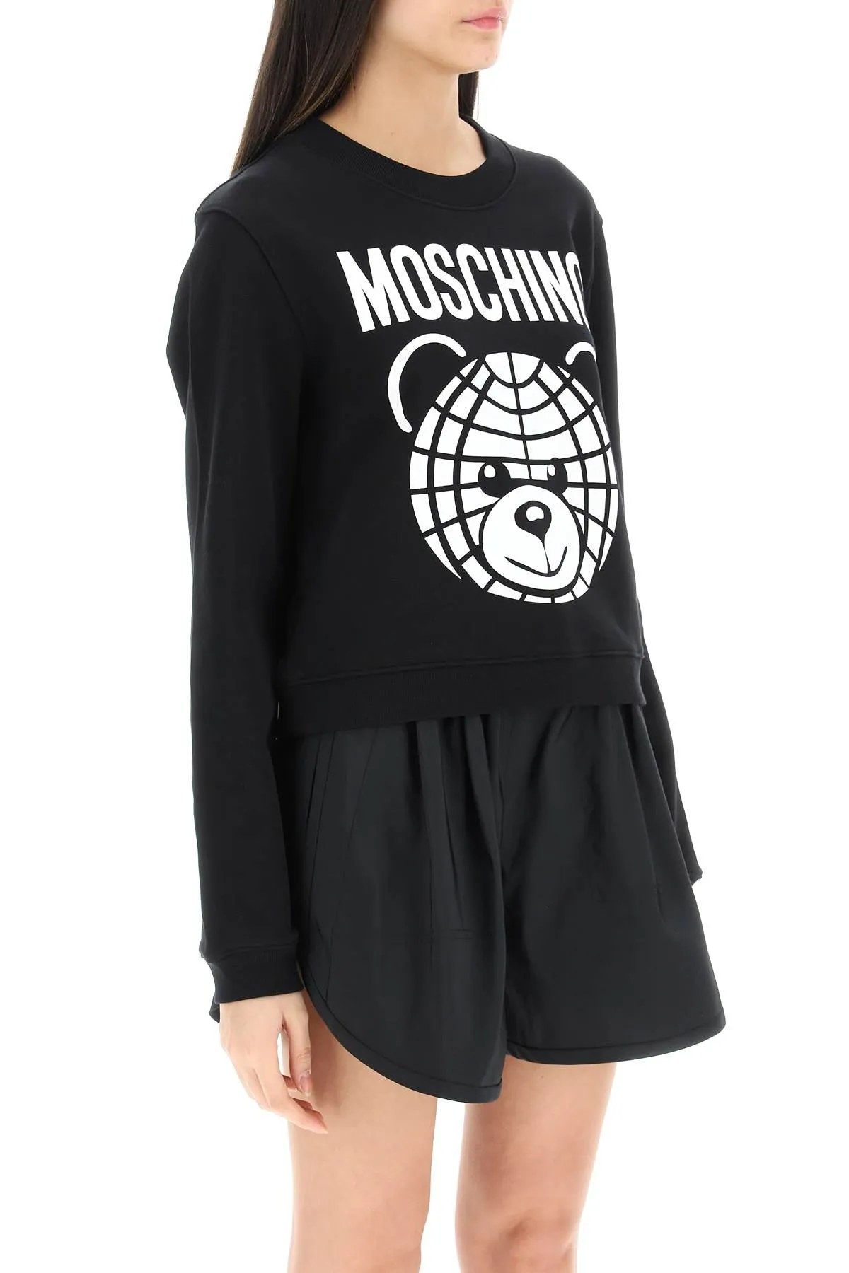 Moschino cropped sweatshirt with teddy print