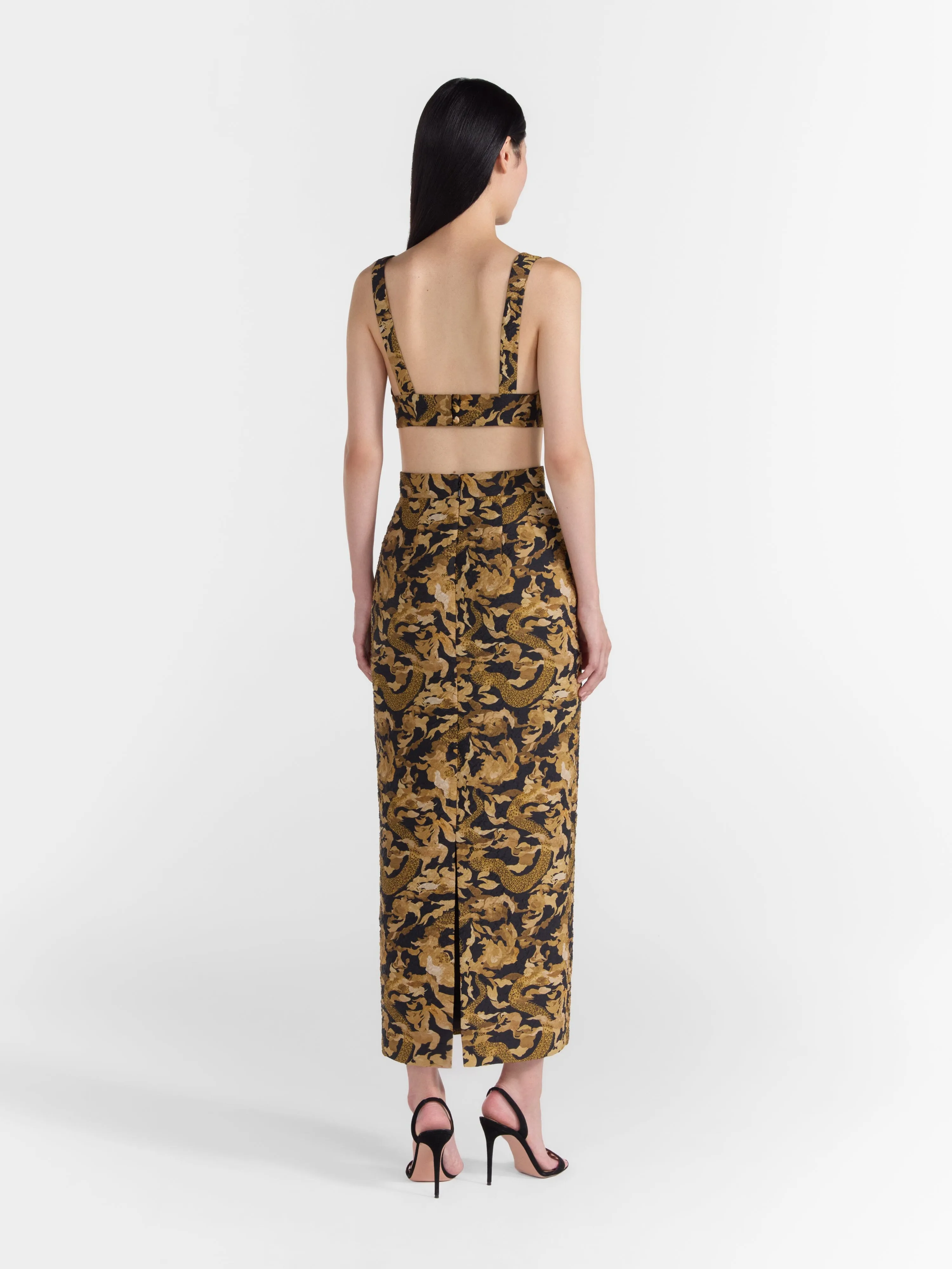 Nat B Skirt in Golden Serpent