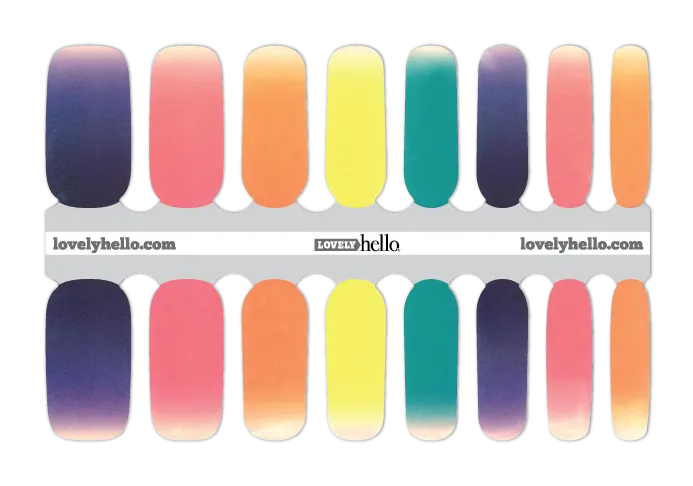 Neon Sunsets Nail Wraps