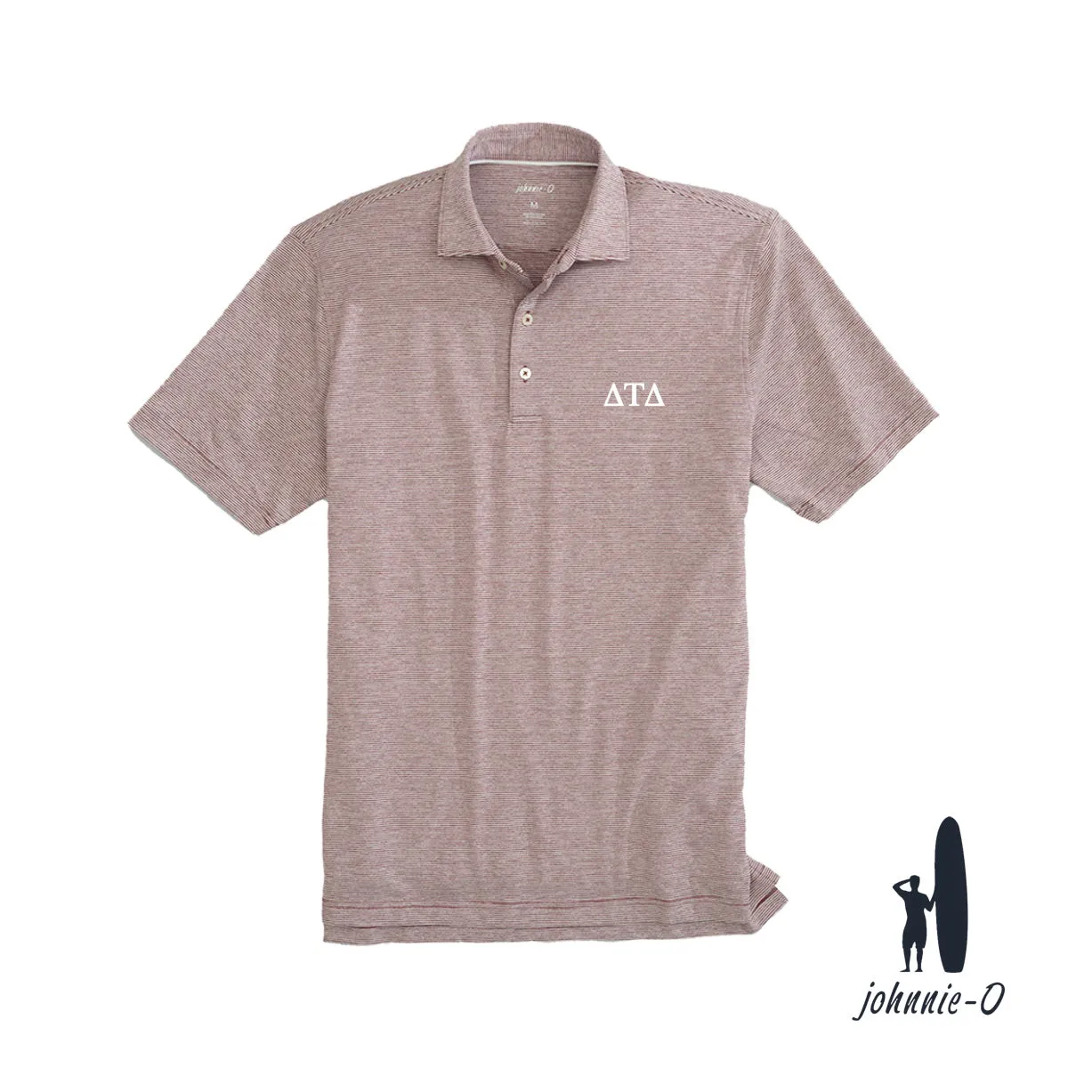 New! Delt Johnnie-O Striped Polo