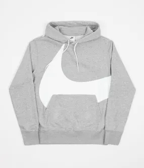 Nike Swoosh Hoodie - Dark Grey Heather / White