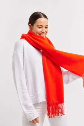 Nina Wool Scarf in Orange