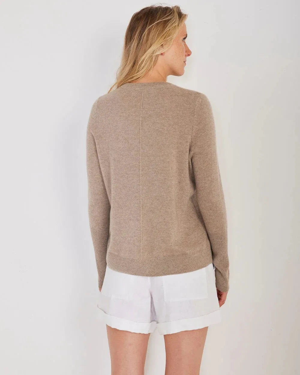 Not Monday Chase Cashmere Crewneck Latte