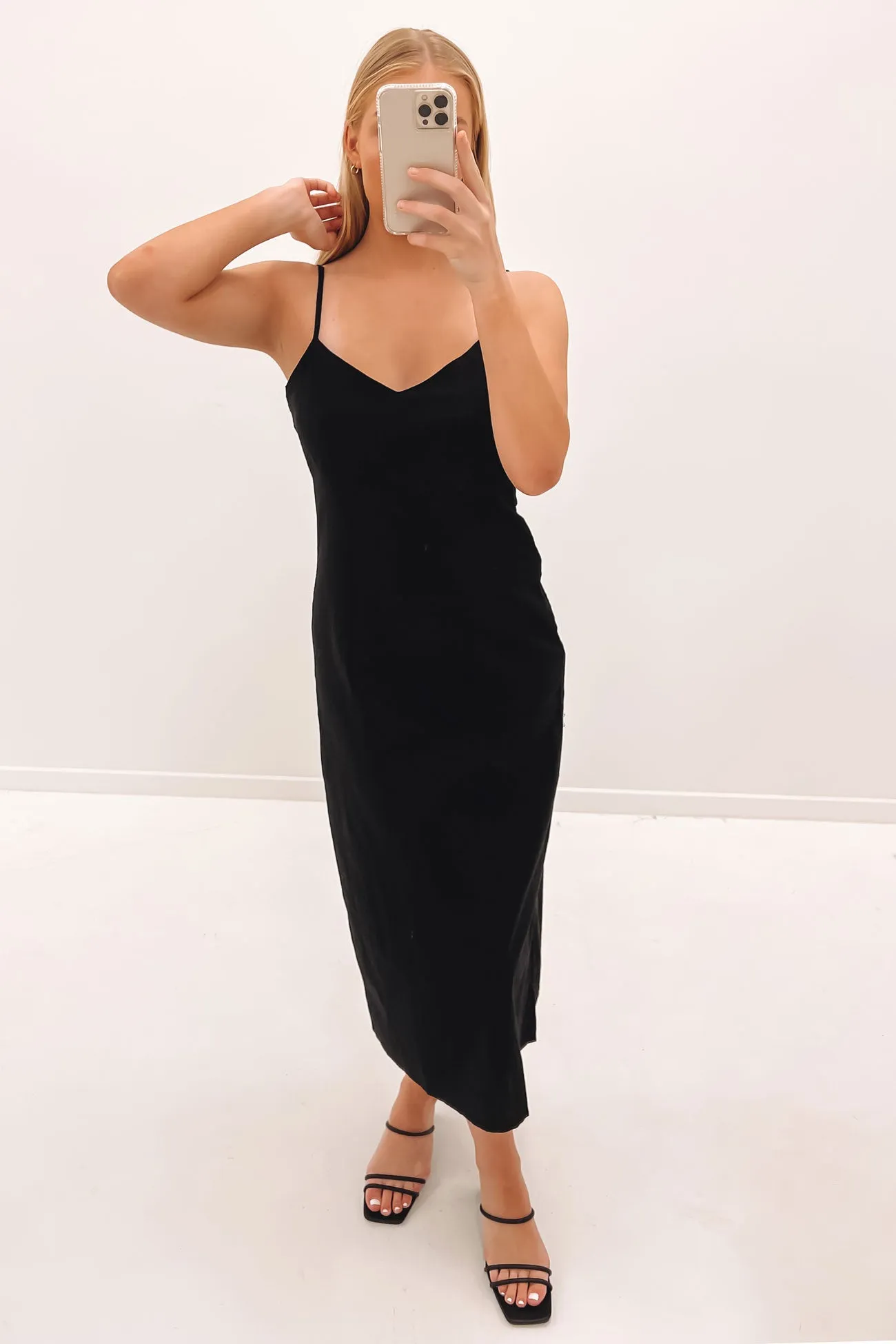 Oasis Slip Dress Black