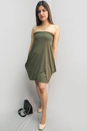 Olive Green Transformable Tube Dress