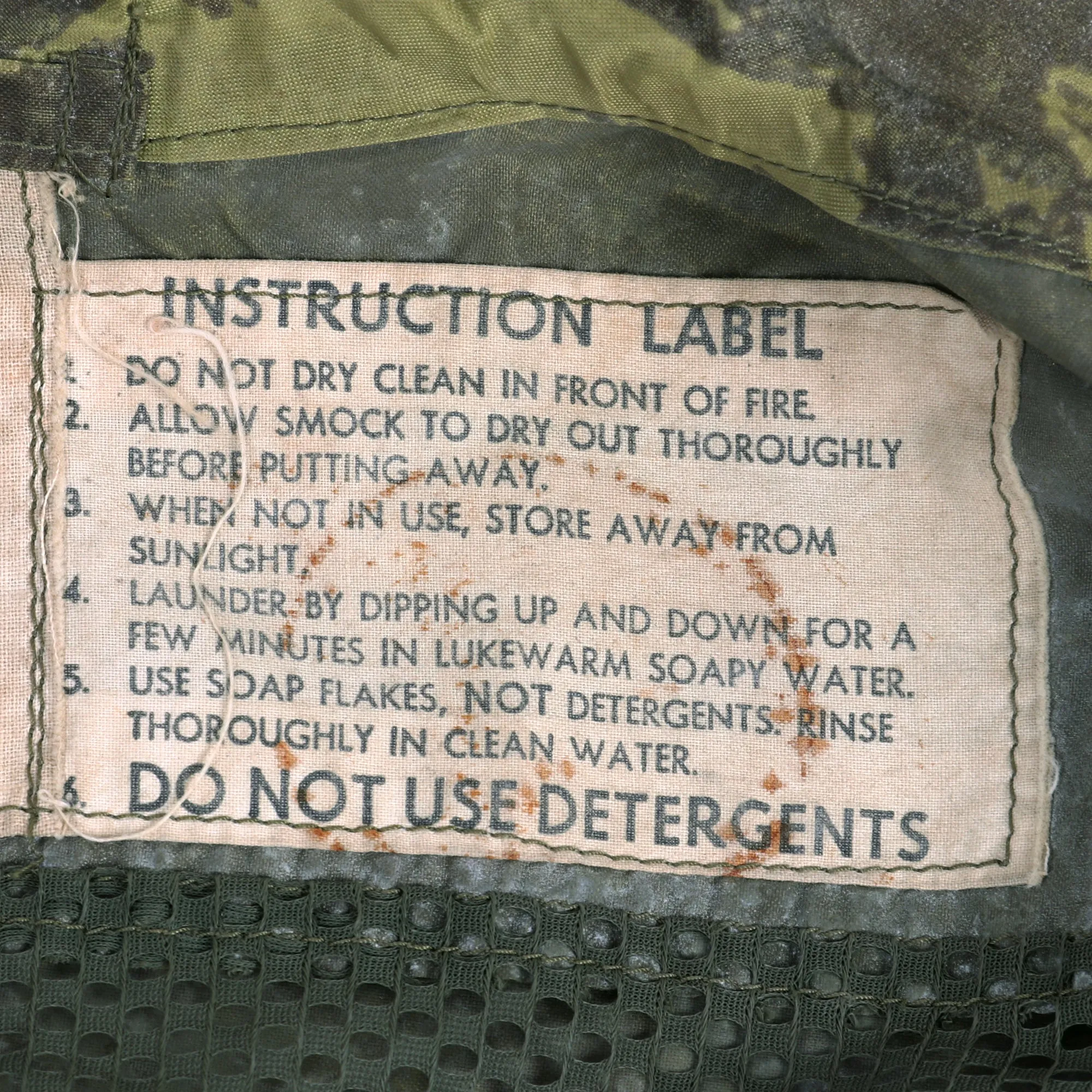 Original Australian Vietnam War Era 1966 Dated Lightweight Tropical Smock “Self-Stowing” Rain Poncho- Favored By American Forces