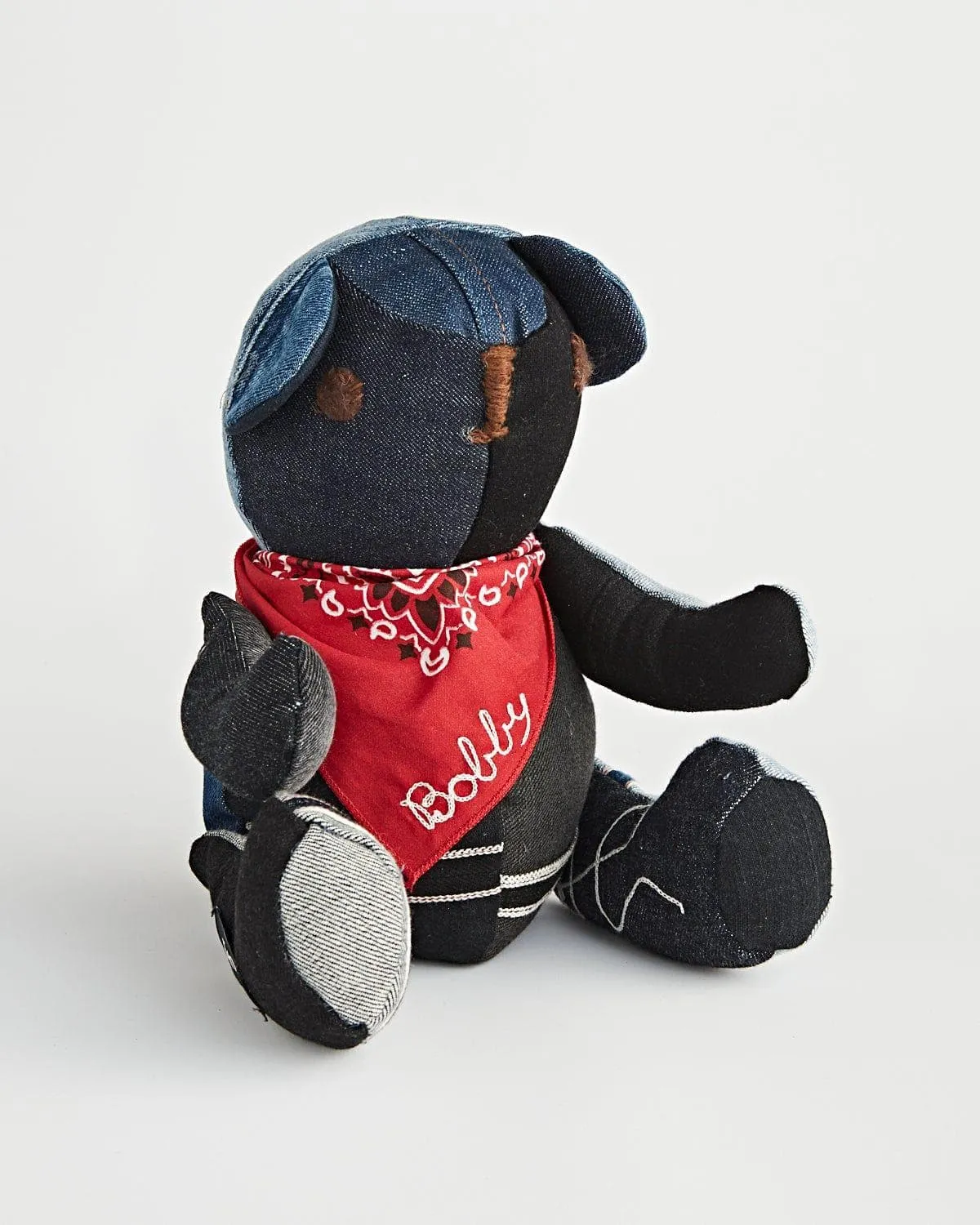 Patchwork Denim 'Bobby' Bear