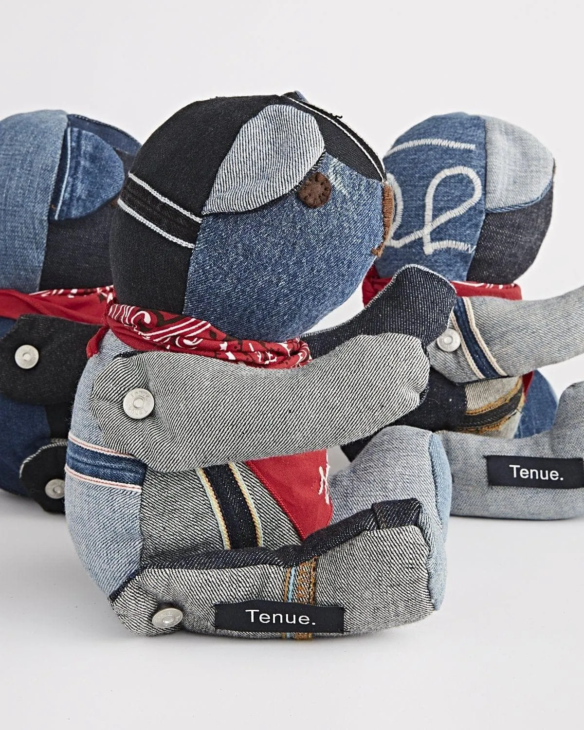 Patchwork Denim 'Bobby' Bear