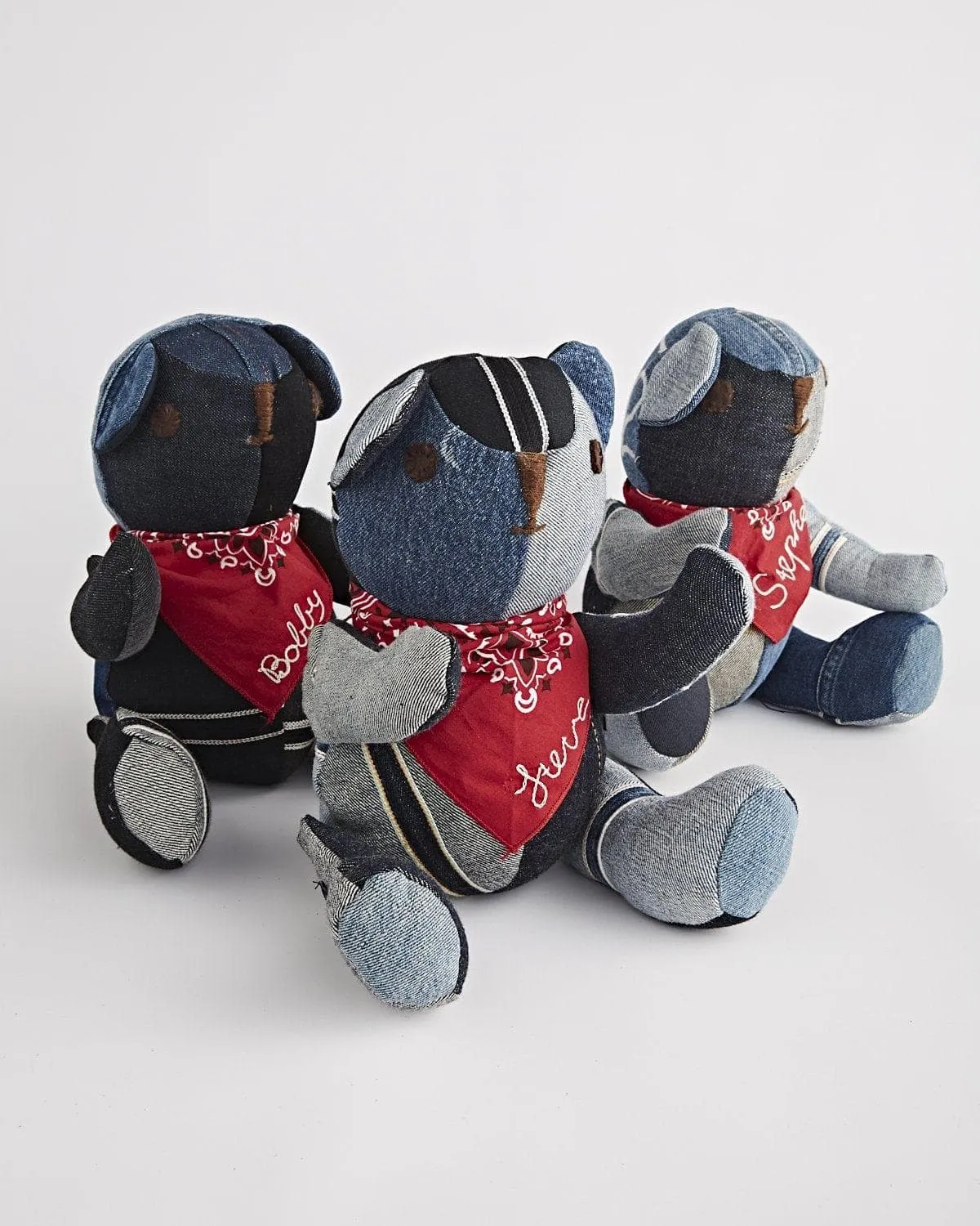 Patchwork Denim 'Bobby' Bear