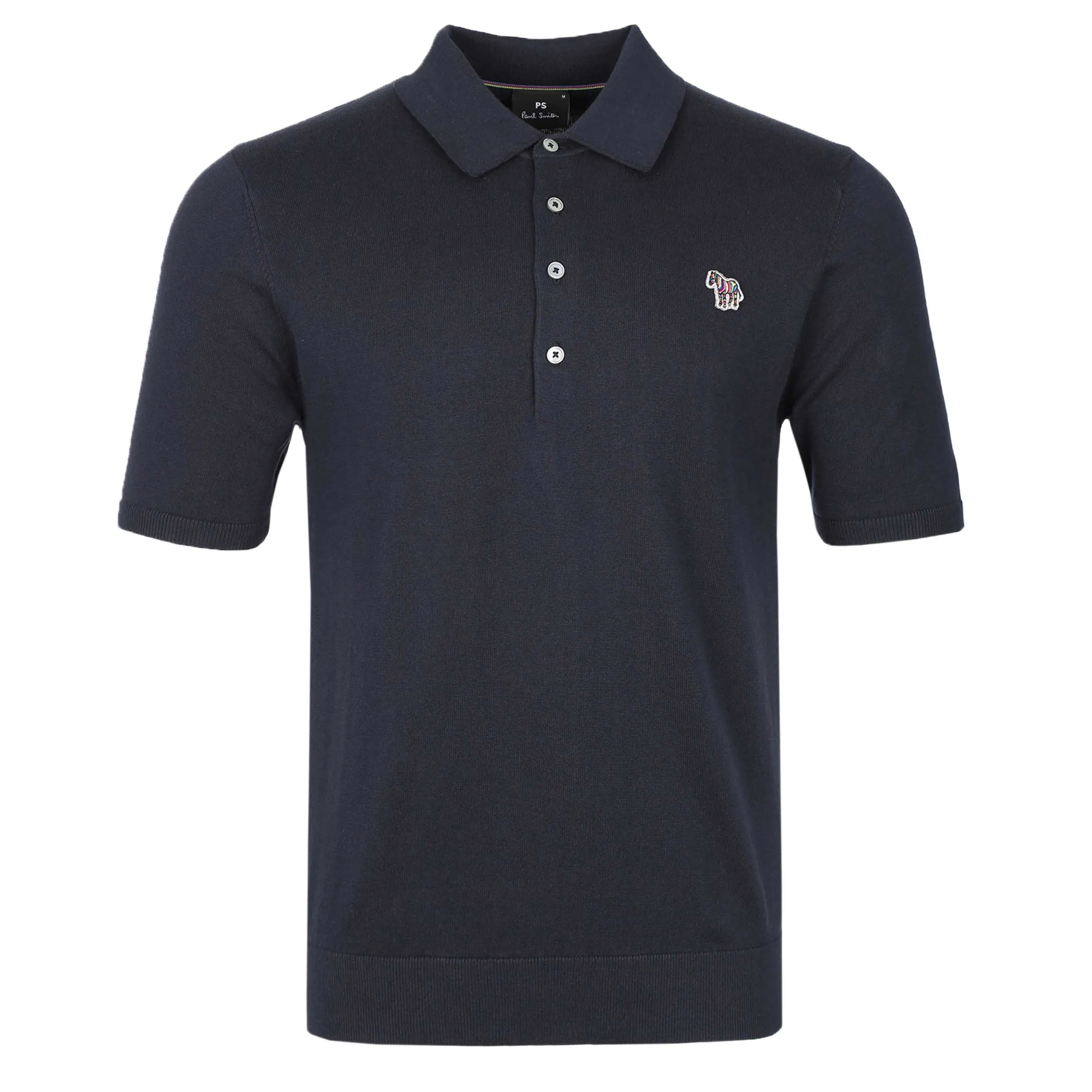 Paul Smith Zebra Badge SS Polo Knitwear in Navy