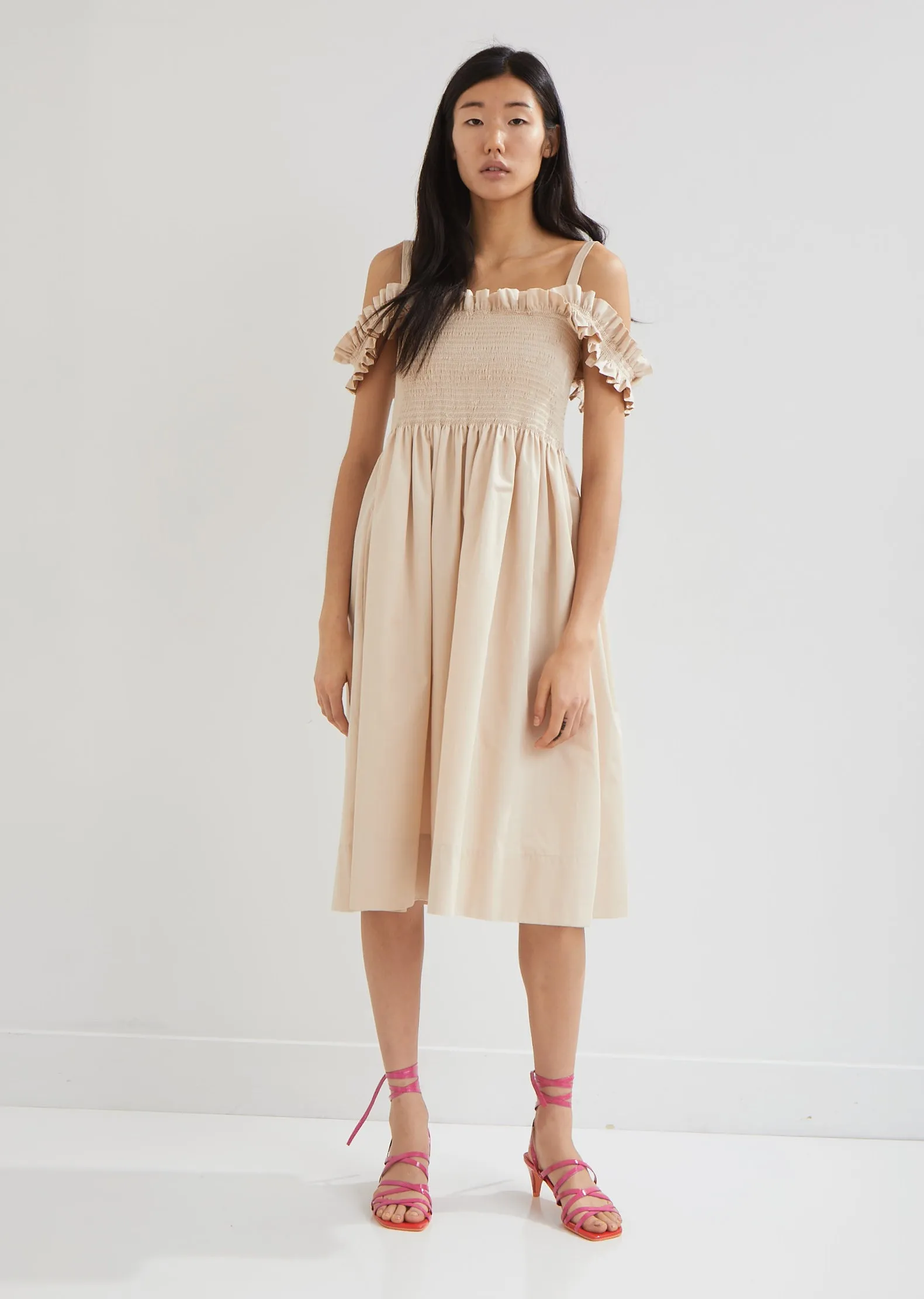 Paula Shirred Cotton Dress