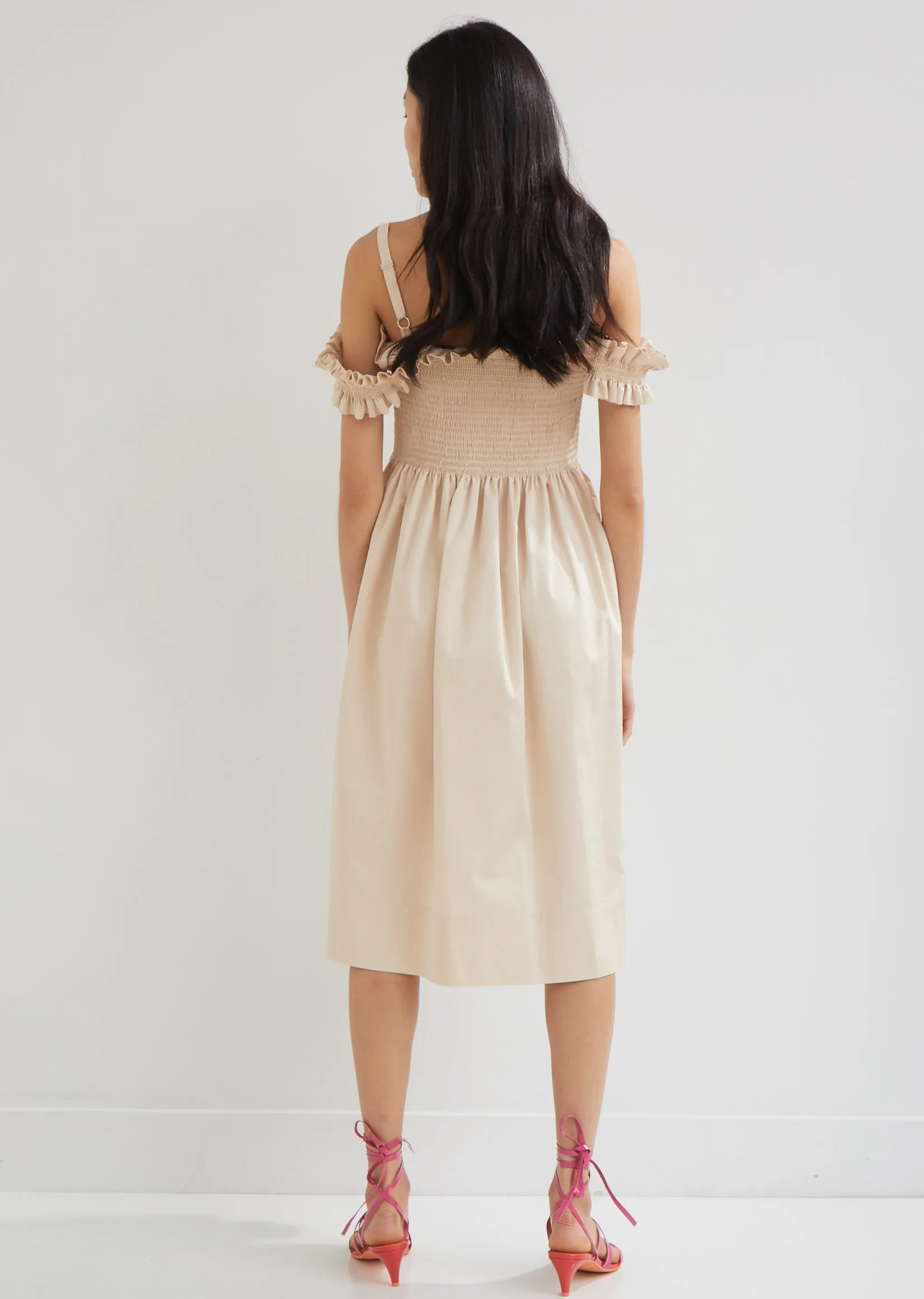 Paula Shirred Cotton Dress