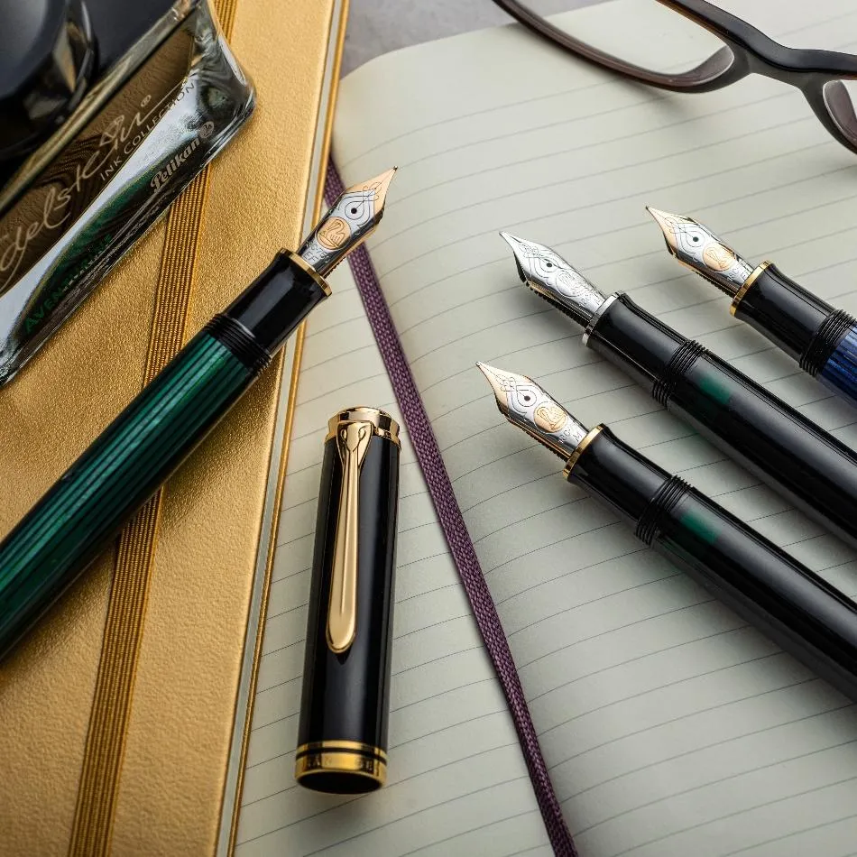 Pelikan Souveran M600 Fountain Pen -  Black with Gold Trim