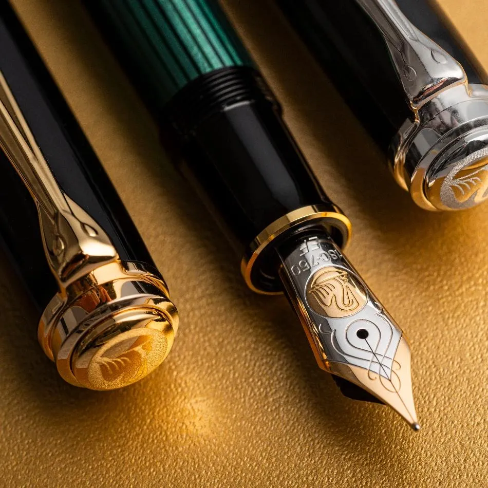 Pelikan Souveran M600 Fountain Pen -  Black with Gold Trim