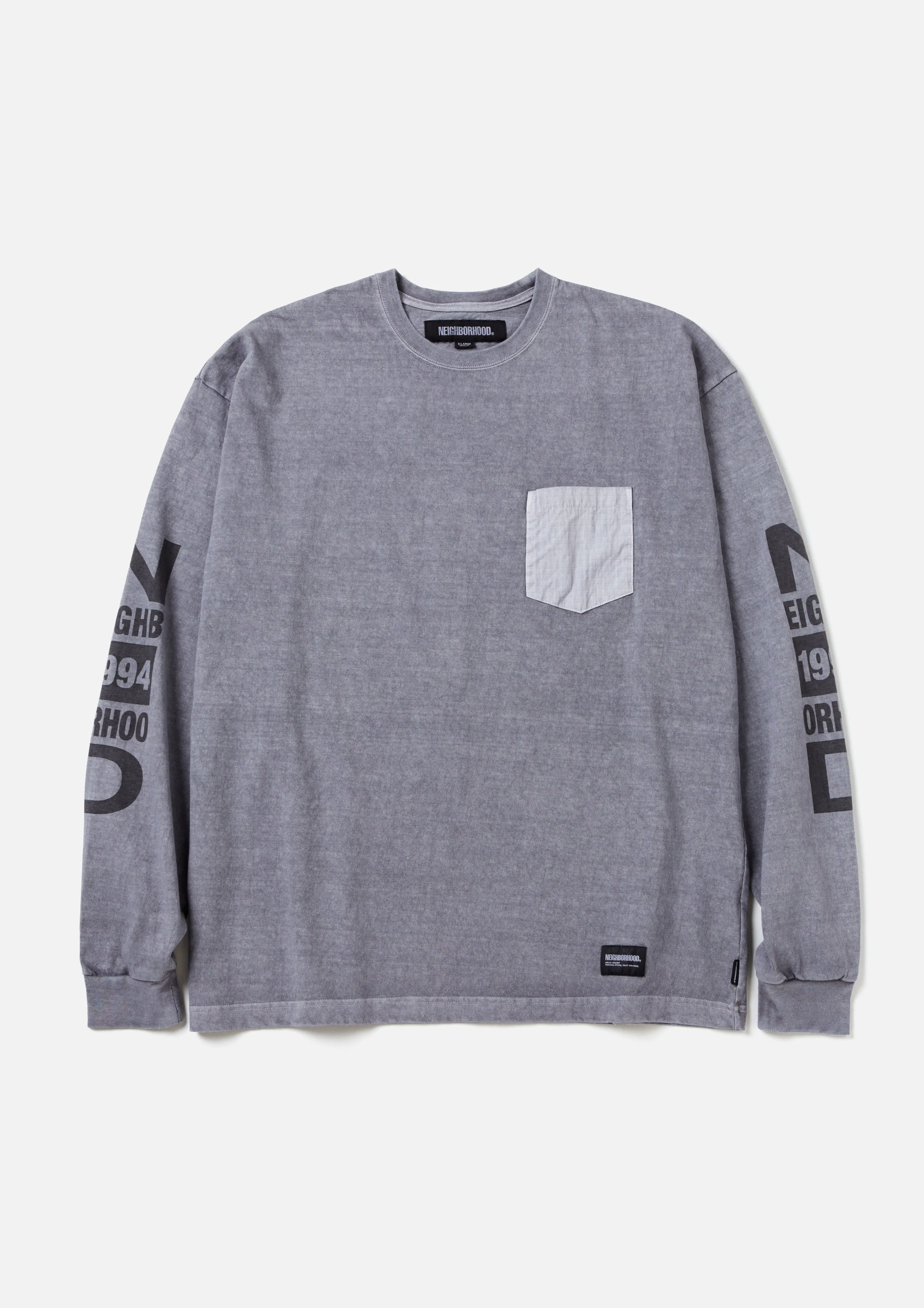 PIGMENT DYED CREWNECK LS