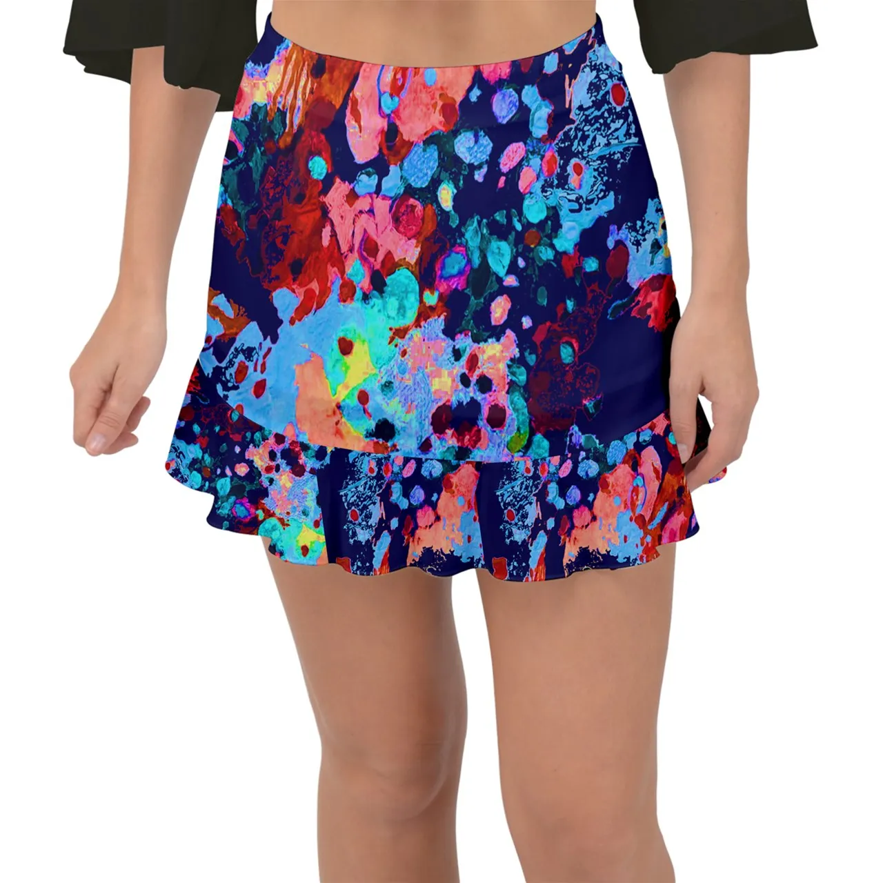 PIROTECNIA Fishtail Mini Chiffon Skirt