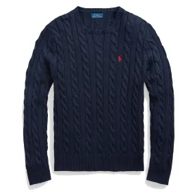 Polo Ralph Lauren Cotton Cable Knit Sweater Hunter Navy