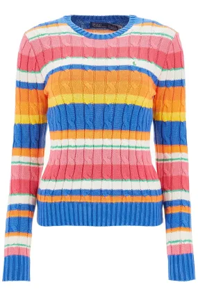 POLO RALPH LAUREN cotton crewneck sweater with braided design