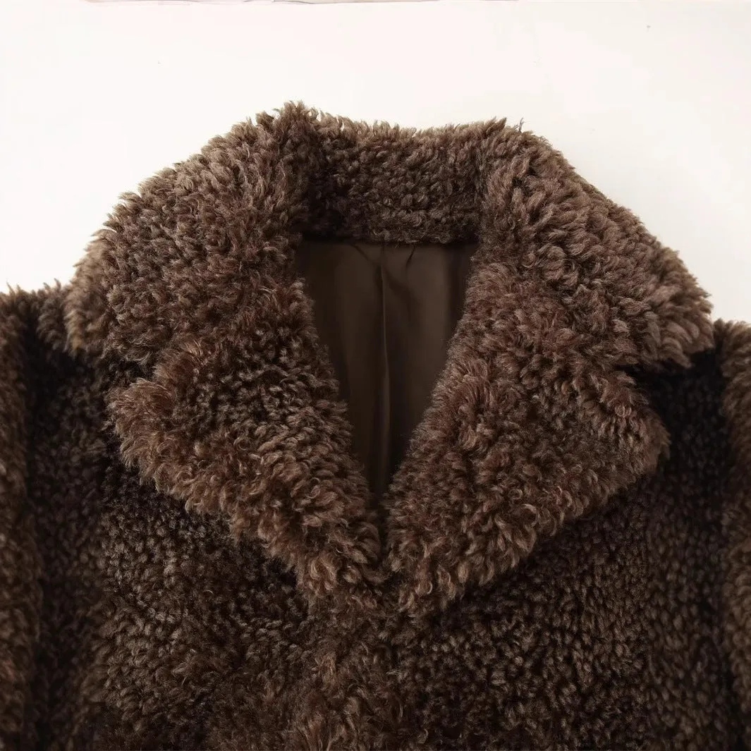 Pre Order: Brown Faux Fur Coat