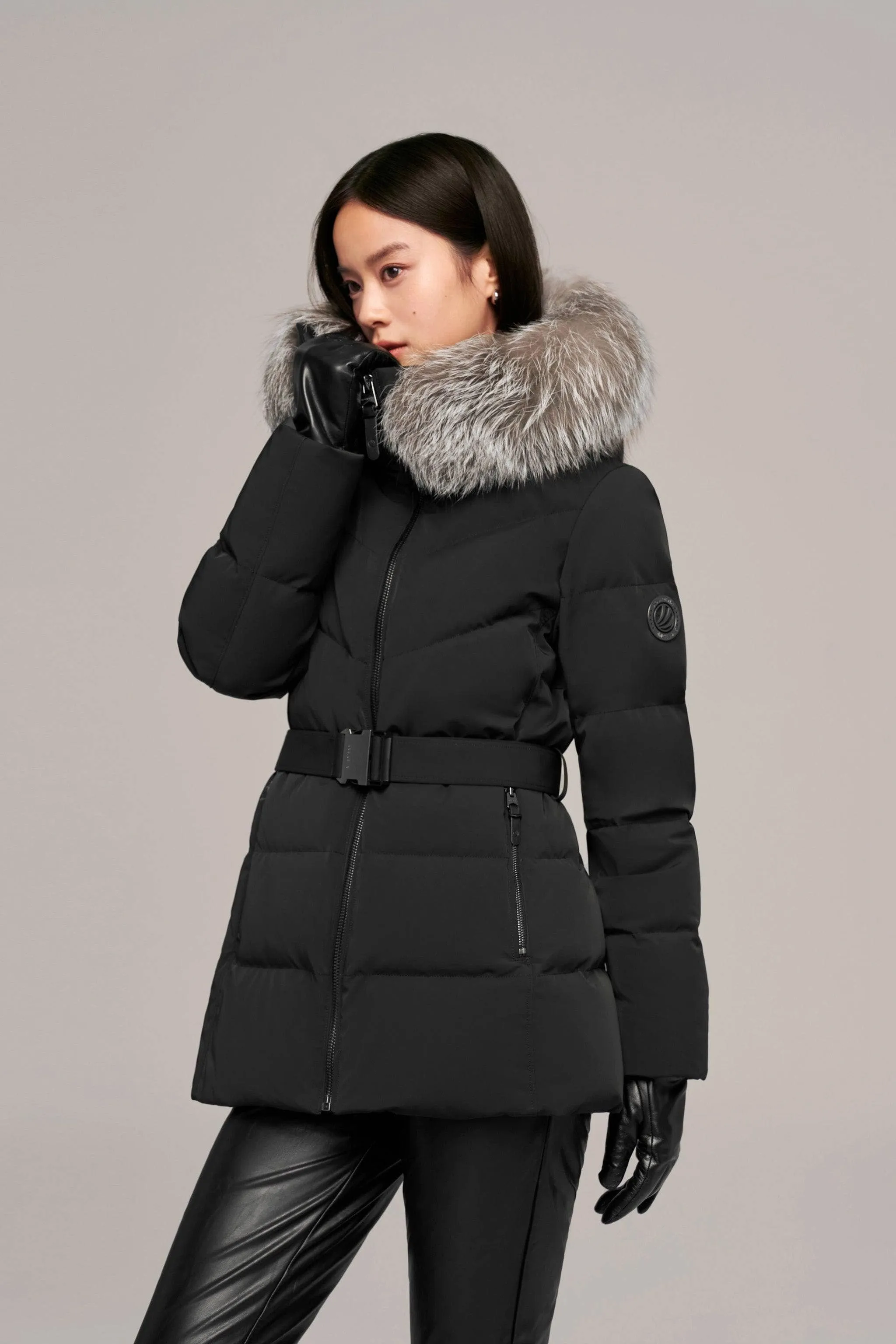 Premium Business Women's Goose Down Jacket With Hood