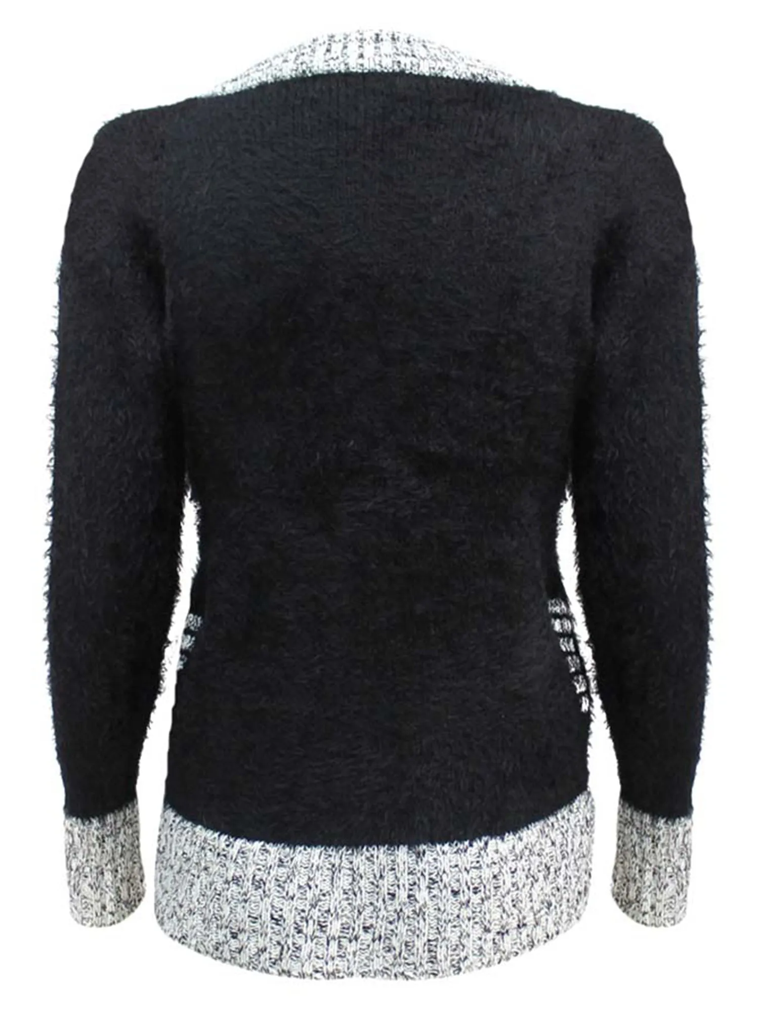 Pullover Sweater With Contrasting Pattern