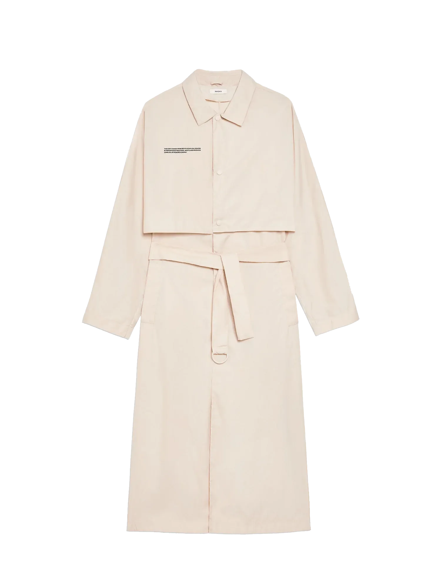 Recycled Nylon Trench Coat—sand