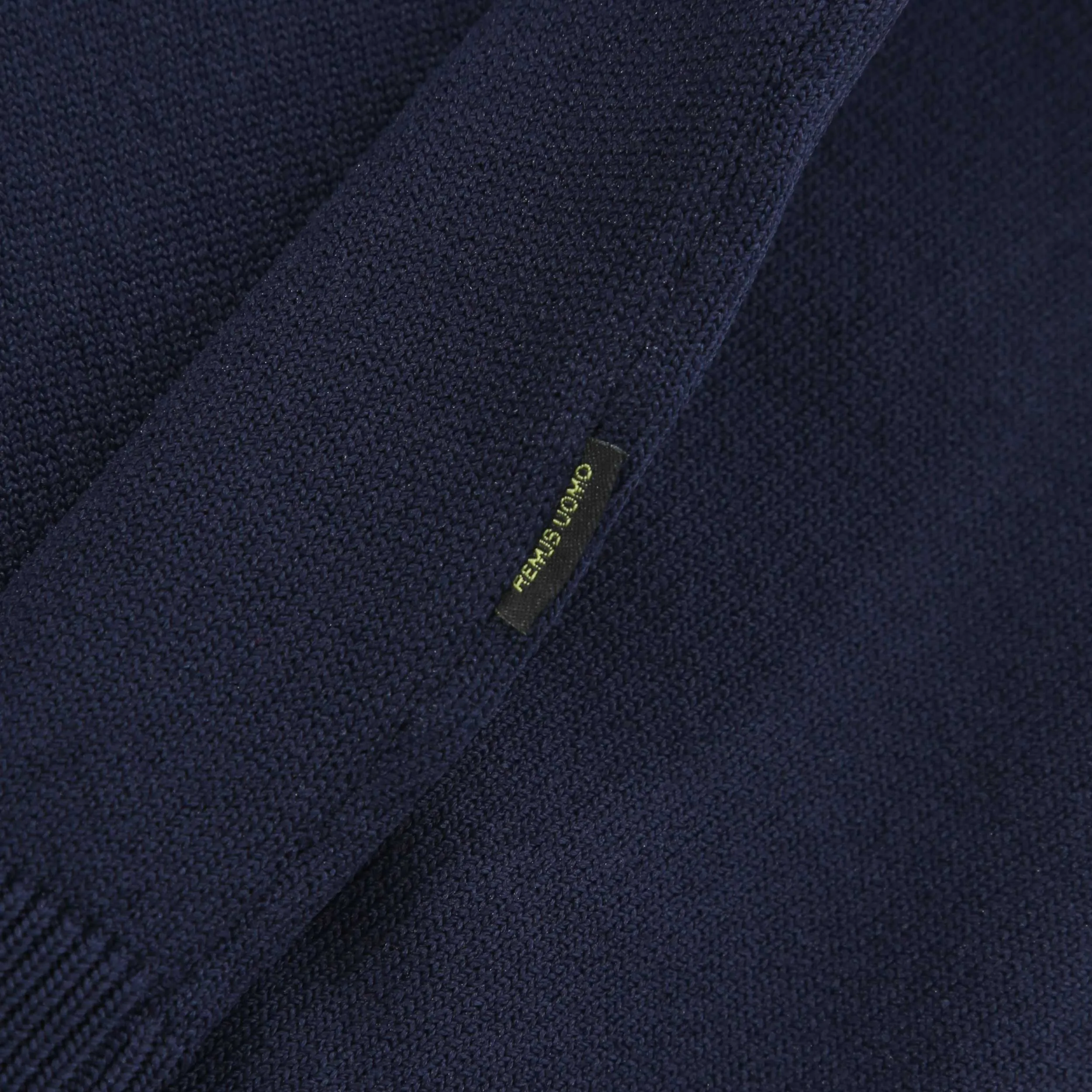 Remus Uomo Open Collar Polo Shirt in Navy