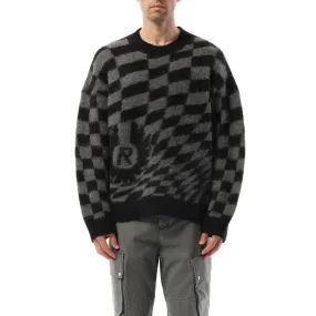 Represent X Belstaff Checkerboard Knit Sweater in Shadow