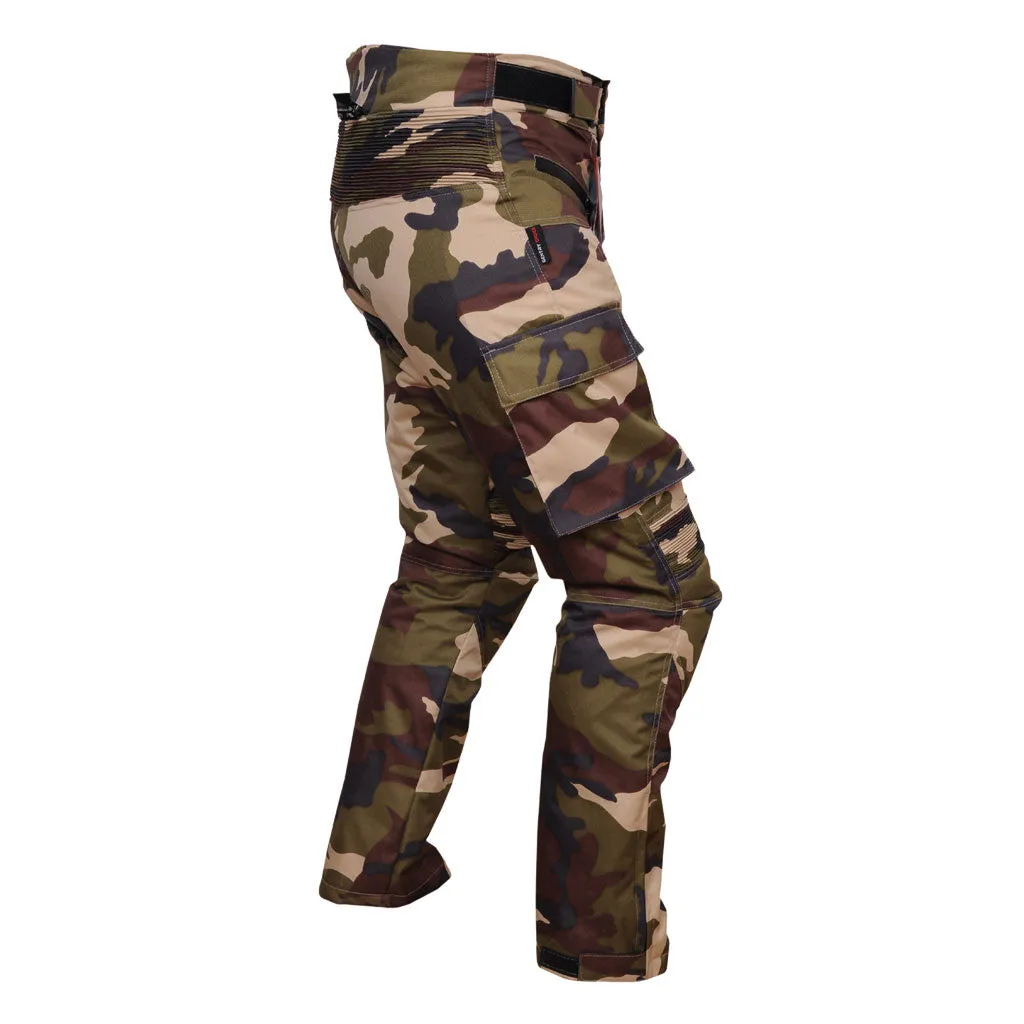 RIDERACT® Cordura Motorcycle Pant TARZAN Camouflage Green