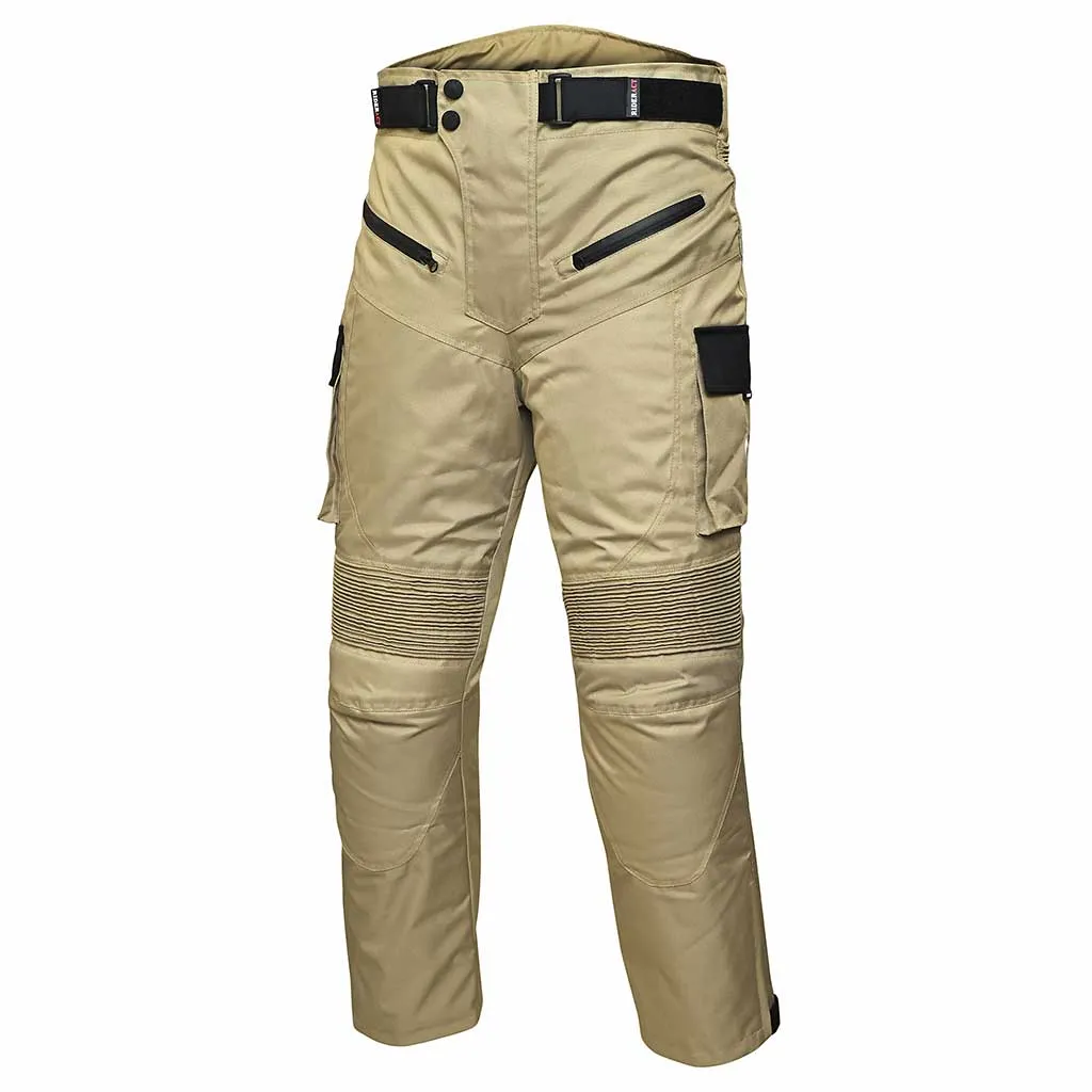 RIDERACT® Cordura Waterproof Motorcycle Pant TARZAN Khaki