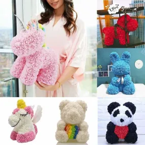 Rose Teddy Bear Rabbit Dog Panda Unicorn