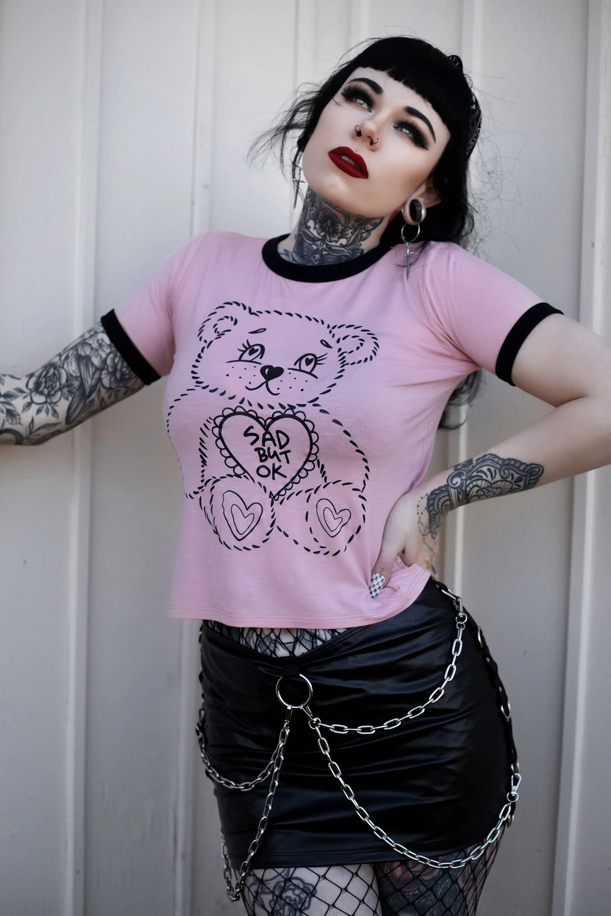 Sad Teddy Ringer Tee