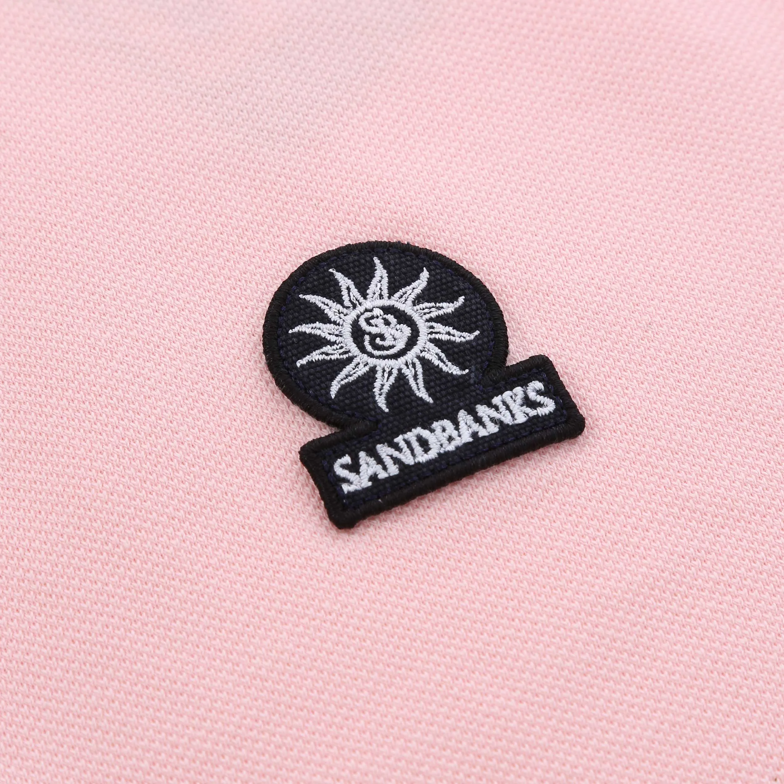 Sandbanks Badge Logo Polo Shirt in Crystal Rose