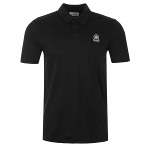 Sandbanks Self Fabric Collar Polo Shirt in Black