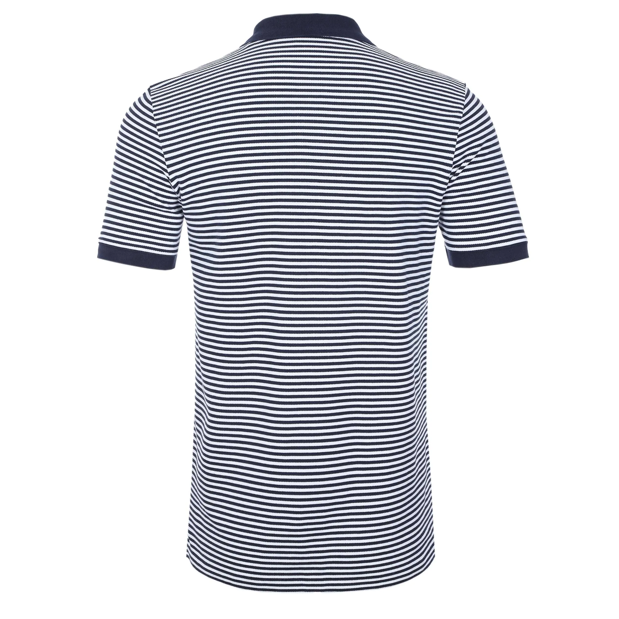 Sandbanks Striped Polo Shirt in Navy & White