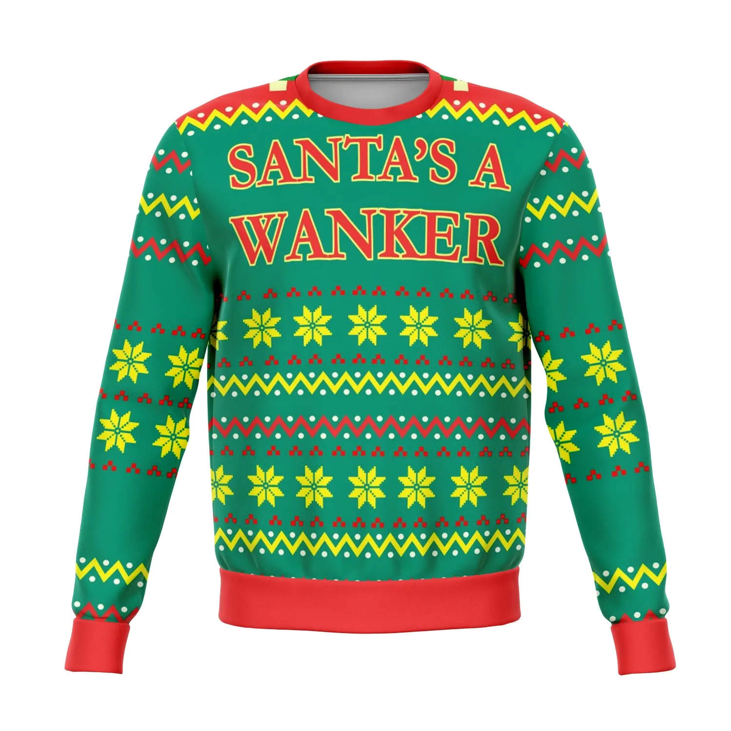 Santa's Wanker Offensive Ugly Christmas Sweater