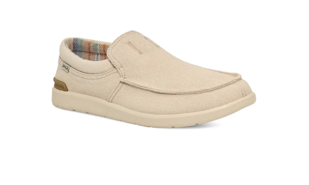 Sanuk Mens Sidewalk Surfer Lite 2 SL Oatmilk