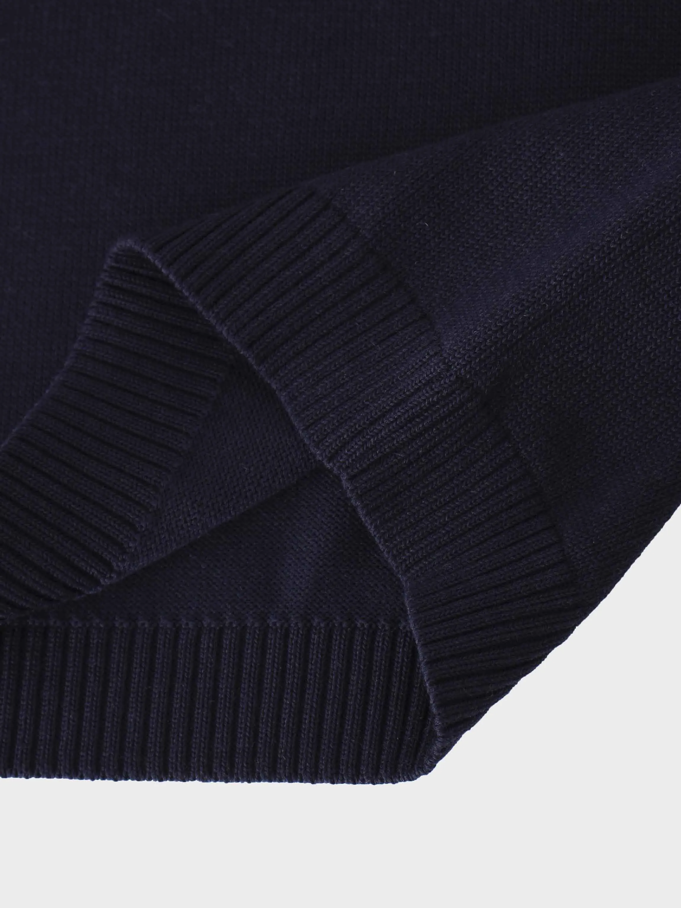 Sequin Trim Sweater-Navy