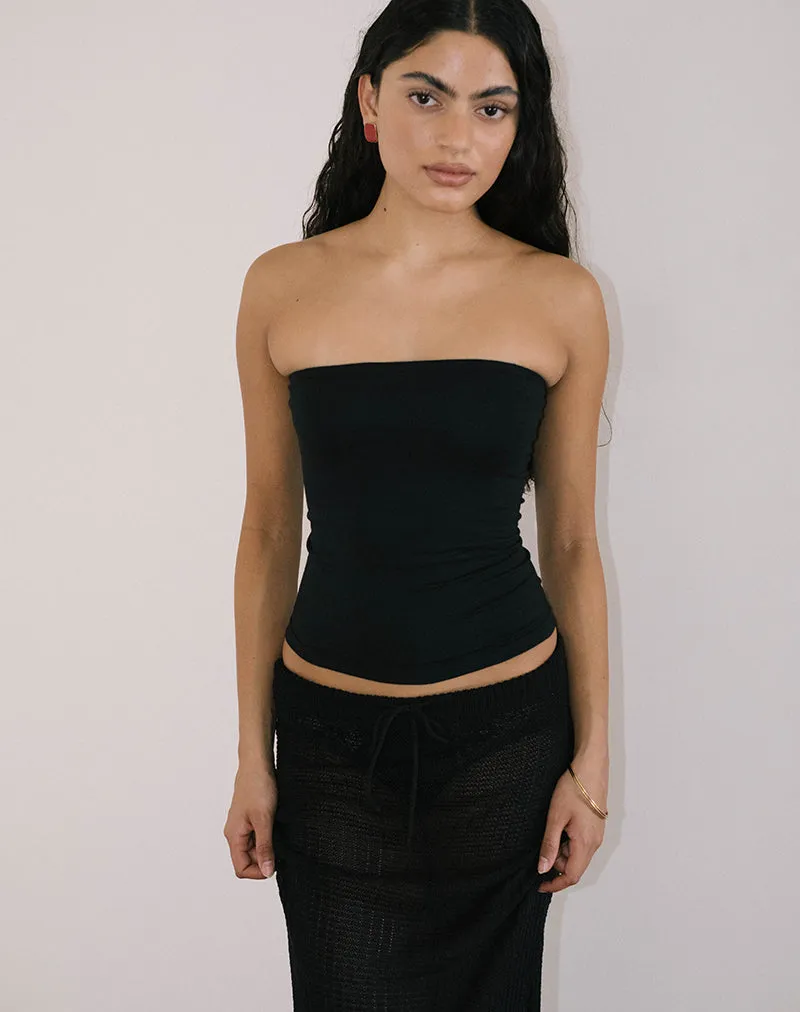 Shaelo Bandeau Top in Black